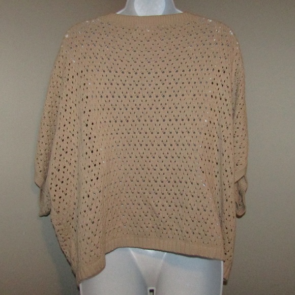 Forever 21 Top Blouse Tan Size Small Short sleeve - Picture 2 of 8